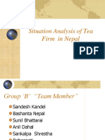 Situation Analysis of Tea Firm in Nepal