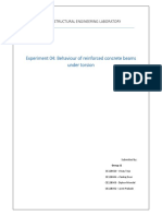 Experiment 04: Behaviour of Reinforced Concrete Beams Under Torsion