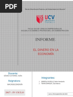 Inf. de Macroeconomia - Dinero en La Economía