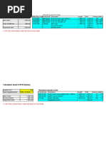 Calculation Sheet T24 System: Fill in The Yellow Fields, Result Will Show in Blue Fields