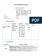 Seccion de Aprendizaje de Religion 1 Año