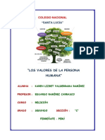 Monografia Valores de La Persona Humana