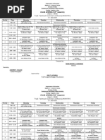 Period Time Monday Tuesday Wednesday Thursday Friday: Tangalan National High School Class Schedule (2 Semester)