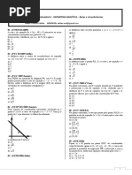 Lista de Exercícios - Geometria Analítica - Retas e Circunferências