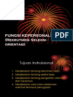 Fungsi Kepersonaliaan (Perekrutan - Orientasi)