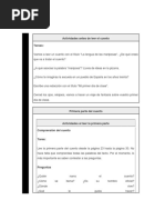 Actividades Antes de Leer El Cuento