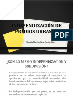 Independización de Predios Urbanos