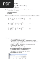 Lesson 28 and 29 - Isentropic Flow With Area Change - Handout Version