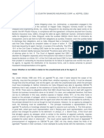 Issue: Whether or Not CBIC Is Liable For The Unauthorized Acts of Its Agent. Â Held