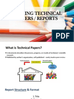 Writing Technical Papers / Reports