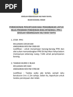 Permohonan Peruntukan Penambahbaikan Kelas PPKI