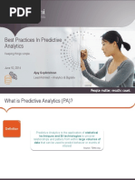 Best Practices in Predictive Analytics