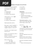 Summary of Lecture 21, 22, 23 & 24: Thermometers