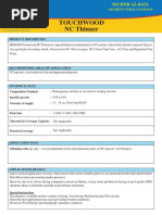 Touchwood NC Thinner: Architectural Coatings