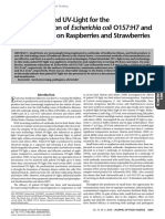 Efficacy of Pulsed UV-Light For The Decontamination of Escherichia Coli O157:H7 and Salmonella Spp. On Raspberries and Strawberries