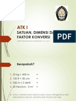 Satuan Dimensi Dan Faktor Konversi ATK I