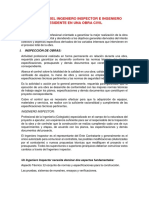 Funciones Del Ingeniero Inspector e Ingeniero Residente en Una Obra Civil