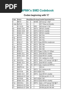 Transistores SMD Codes Beginning With 'C'