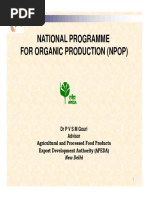 National Programme National Programme For Organic Production (Npop)