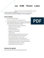 User Manual IIUM Thesis Latex Template