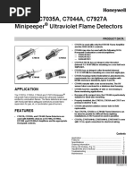 U.V. Flame Detectors Honeywell