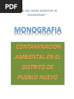 Trabajo Cielo Monografia Contaminacion Ambiental Pueblo Nuevo