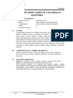 Sílabo de Medio Ambiente y Desarrollo Sostenible