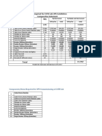 Comparitive Statement UPS Isntallation Components