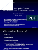 CERT Analysis Center:: Research Into Predictive Cyber Analysis