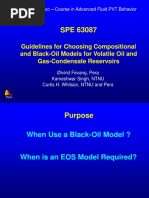 Guidelines For Choosing Compositional and Black-Oil Models For Volatile Oil and Gas-Condensate Reservoirs