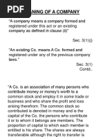 Meaning & Formation of Company