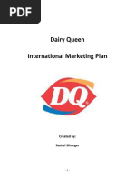 Dairy Queen International Marketing Plan