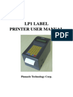 LP1 LABEL PRINTER USER MANUAL - Australia 3 Inch PDF