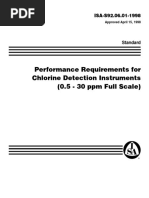 S - 92.06.01 Performance Requirements For Chlorine Detection Instruments (0.5 - 30 PPM Full Scale)