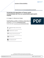 Screening and Speciation of Heavy Metal Contaminated Soil From An Automobile Spare Parts Market