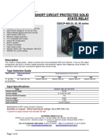 Single Phase Short Circuit Protected Solid State Relay Datasheet