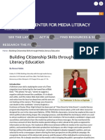 Building Citizenship Skills Through Media Literacy Education