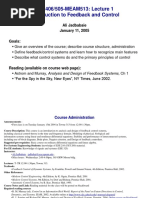 ESE406/505-MEAM513: Lecture 1 Introduction To Feedback and Control