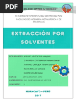 Informe de Extraccion Por Solventes