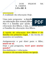 Educação Dos Filhos Na Perspectiva Cristã