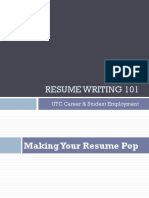 Resume Writing 101: UTC Career & Student Employment