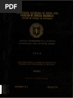 Estudio Etnobotánico en El Municipio de Matehuala, San Luis Potosí, México (Por) Onésimo González Costilla