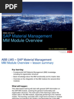 SAP MM Module Overview