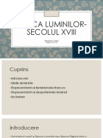 Epoca Luminilor-Secolul XVIII