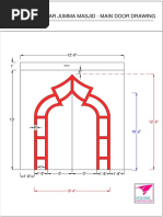 Mallukamaliar Jumma Masjid - Main Door Drawing