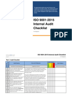 Internal Audit Checklist