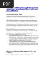 Modificación de Conductas en Niños Con Autismo