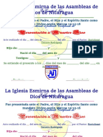 Certificado de Presentacion de Niños