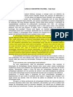 Antropologia e o Encontro Colonial - Talal Asad