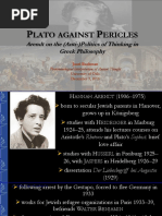 Lato Against Ericles: Arendt On The (Anti-) Politics of Thinking in Greek Philosophy